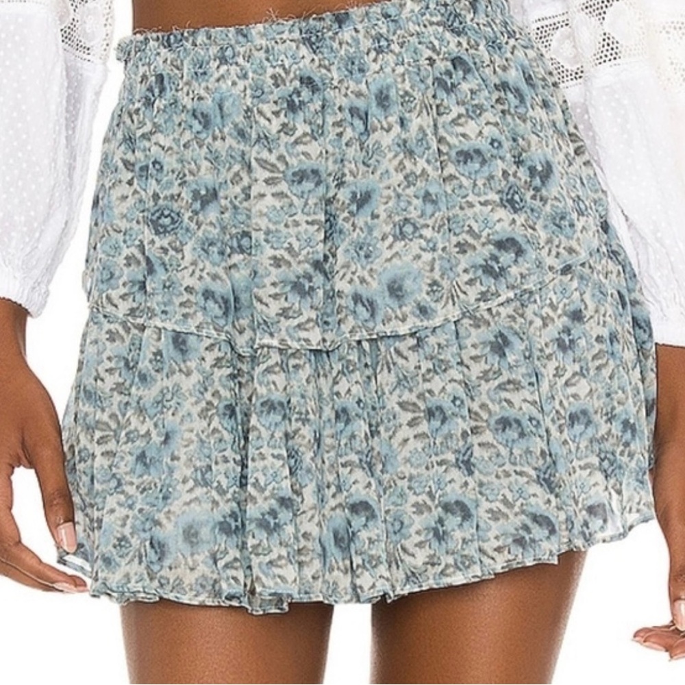 LOVE SHACK FANCY COQUETTE RUFFLE MINI SKIRT